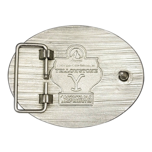 Montana Silversmiths YELLOWSTONE Western Floral "Y" Belt Buckle NEW! Retail $50 - Picture 2 of 10